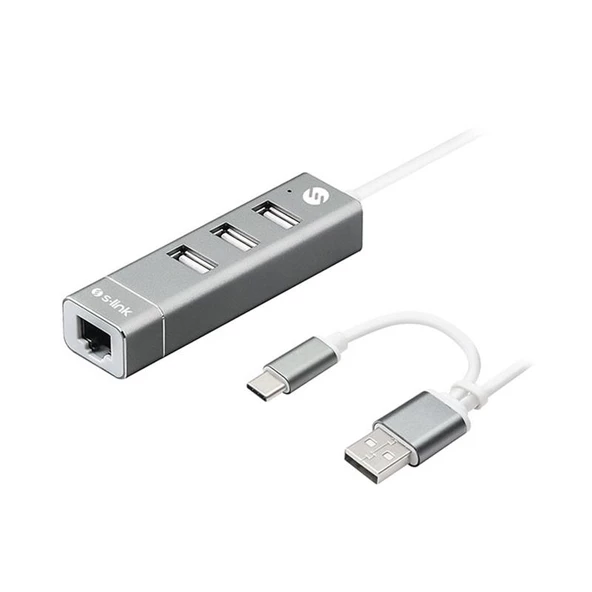 S-LINK SWAPP SW-U222 10/100MBPS TYPE-C USB 2.0 USB ETHERNET ADAPTÖR