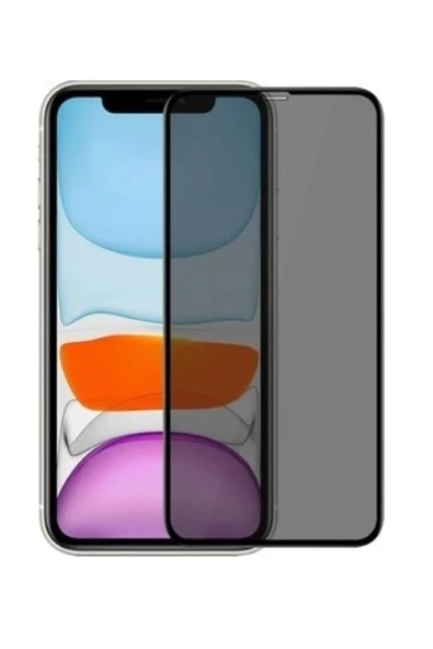 iPhone XS Uyumlu Tam Kaplayan Hayalet Cam Siyah Karartma Ekran Koruyucu Cam Anti-Static Özellikli Siyah Çerçeveli
