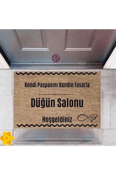Kapı Önü Paspası Dekoratif Dijital Baskı Düğün Salonu P-2517