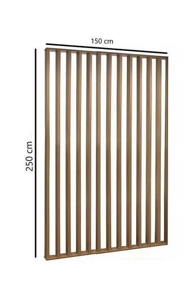 Pinoxi 150Cm x 250Cm Ahşap Çıtalı Paravan Oda Ayırıcı Seperatör Duvar Dekor 150Cm x 250Cm - 2