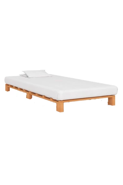 Pinoxi Ahşap Platform Karyola Ceviz Renk 100x200 Cm - 2