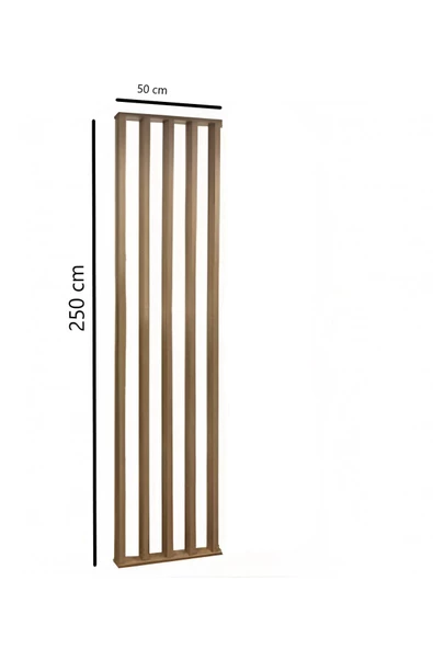 Pinoxi 50Cm x 250Cm Ahşap Çıtalı Paravan Oda Ayırıcı Seperatör Duvar Dekor 50Cm x 250 Cm - 3