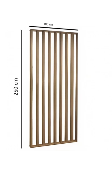 Pinoxi 100Cm x 250Cm Ahşap Çıtalı Paravan Oda Ayırıcı Seperatör Duvar Dekor 100Cm x 250Cm - 3