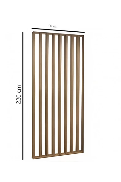 Pinoxi 100Cm x 220Cm Ahşap Çıtalı Paravan Oda Ayırıcı Seperatör Duvar Dekor 100Cm x 220Cm - 3