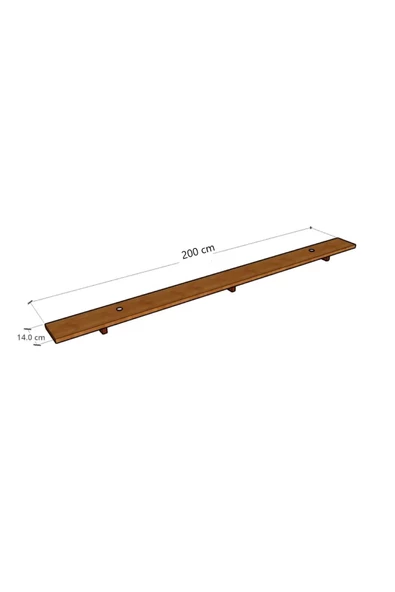 Pinoxi Koltuk Arkası Uçan Raf Duvar Rafı 149 Cm - 3