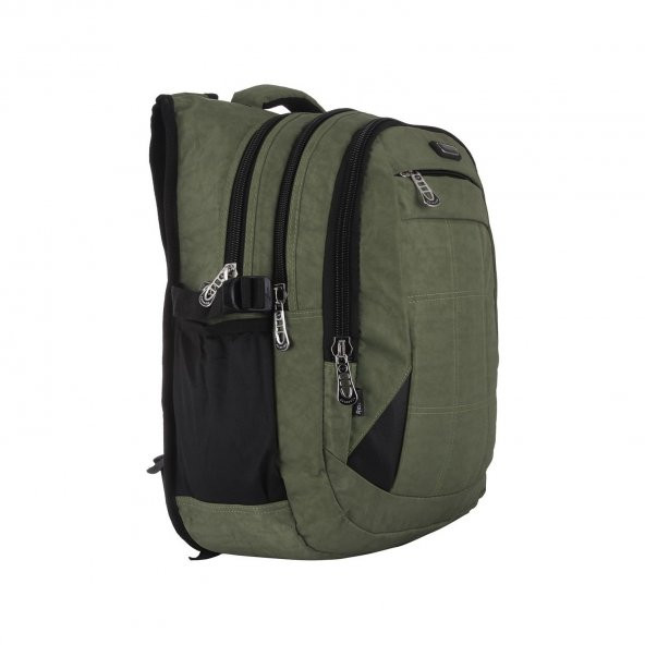 Relaxion 2227 Haki Su Geçirmez Astarlı Kumaş Sırt Çantası - 2