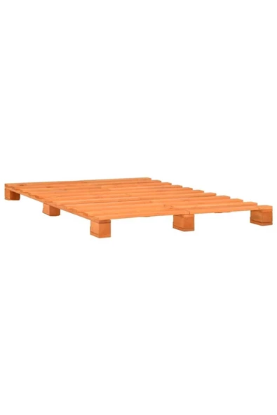 Pinoxi Ahşap Platform Karyola Ceviz Renk 160x200 Cm - 4