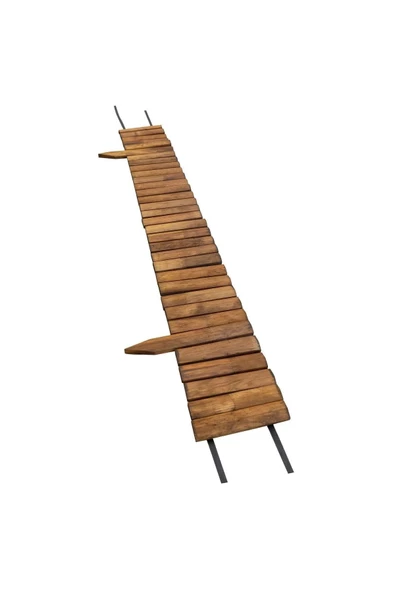 Pinoxi Ahşap Sınır Kazıklı Bordür Toprak Yükseltme Saksı Bordür Çit 20Cm x 150 Cm - 3