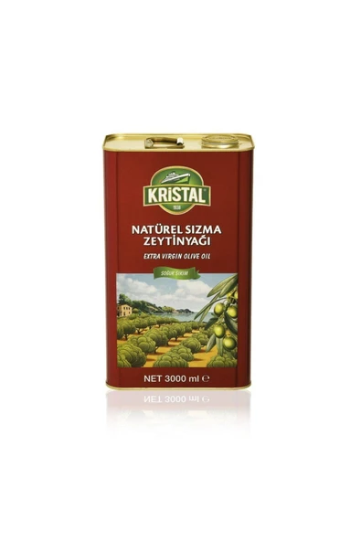 Kristal Natürel Sızma Zeytinyağı 3 L Teneke DG