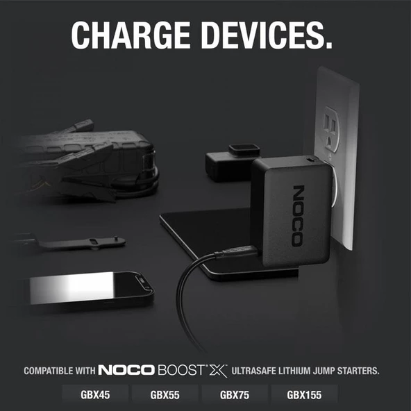 Noco Boost X 65W USB-C Sarj Cihazi GBX45/55/75/155 - 6