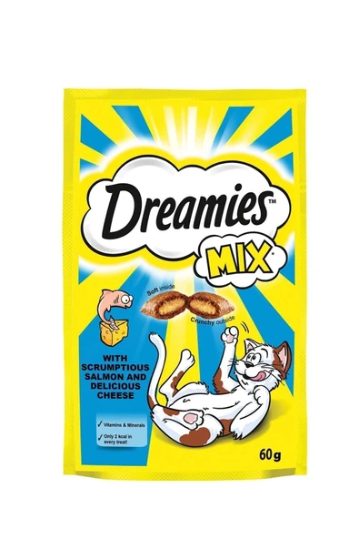 Dreamies Mix Somonlu ve Peynirli Kedi Ödül Bisküvisi 60 G - Resim 2