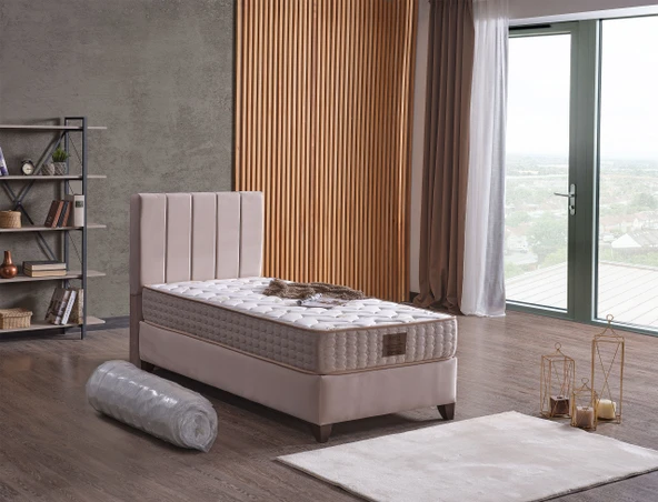 Yatakcım Bonita Baza + Başlık + Yatak Set (3 lü set) Bej - 6