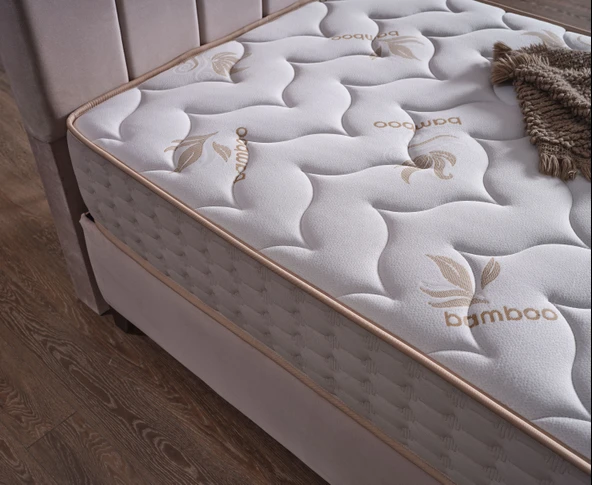 Yatakcım Bonita Baza + Başlık + Yatak Set (3 lü set) Bej - 5