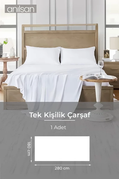 Çizgili Saten Çarşaf, 83 Tel, Tek & Çift Kişilik, Ev Ve Otel Çarşafı, Sade Ve Zarif