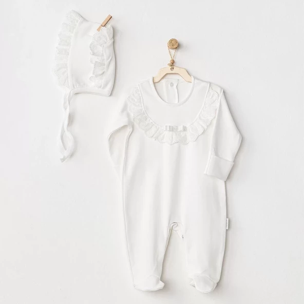 Petit Love Bebek Tulum Takım Ekru