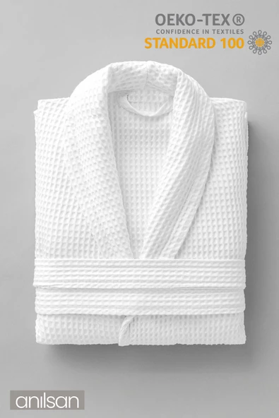 %100 Pamuk Pike Bornoz - Şalyaka Otel Bornozu, Spa İçin İdeal, Günlük Kullanıma Uygun - 5