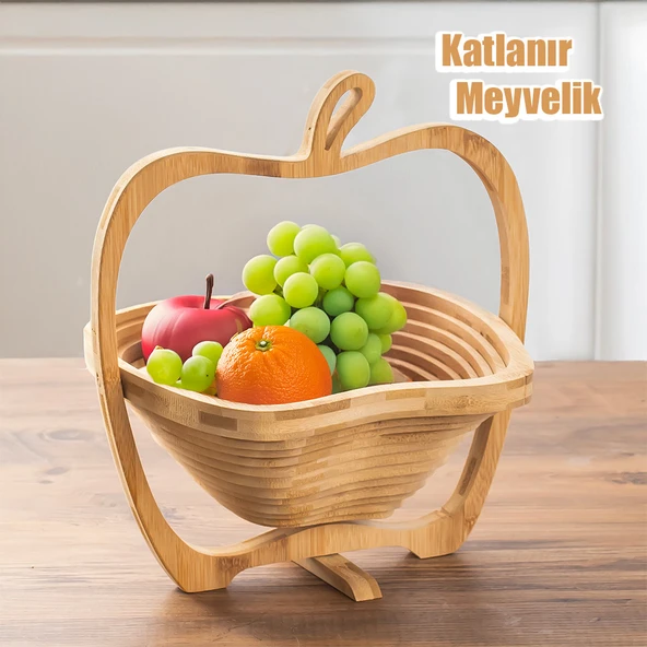 Porsima 9263-25 Bambu Meyve Sepeti , Çok Amaçlı Ekmeklik , Ekmek Sepeti 30x23,5