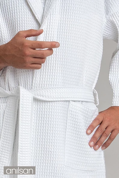 %100 Pamuk Pike Bornoz - Şalyaka Otel Bornozu, Spa İçin İdeal, Günlük Kullanıma Uygun - 3