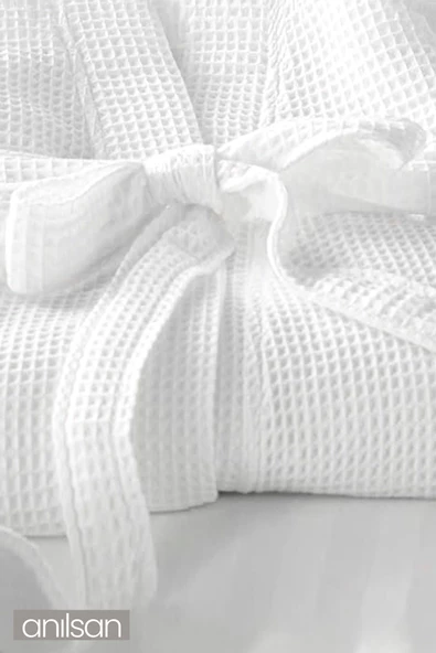 %100 Pamuk Pike Bornoz - Şalyaka Otel Bornozu, Spa İçin İdeal, Günlük Kullanıma Uygun - 6