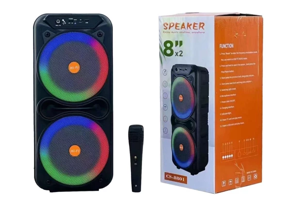 Platoon PL-4544 BT/SD/AUX Girişli Işıklı Bluetooth Speaker (CA-8801) - 5