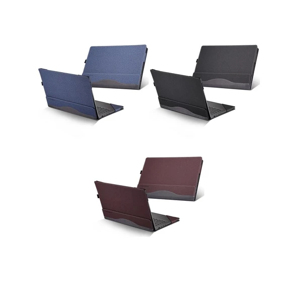 Cbtx Lenovo Yoga 520-14 İçin PU Deri Laptop Koruyucu Kılıf Mavi 14.1 inch - 2