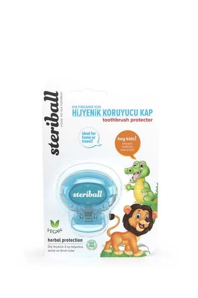 Steriball Çocuklar İçin Hijyenik Aslanlı Diş Fırçası Koruma Kabı - 2