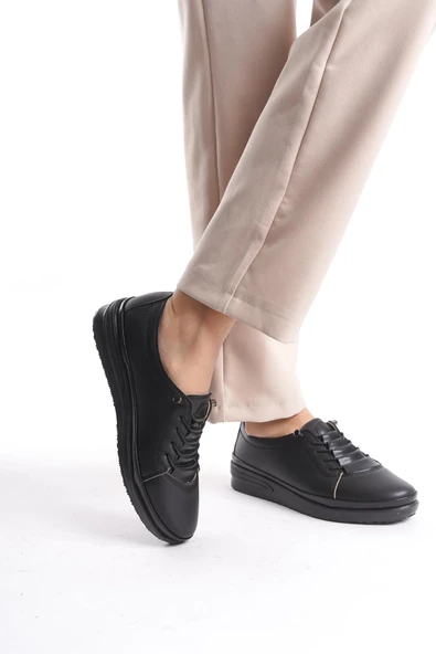 Kadın Günlük Ayakkabı Bağcıklı Tam Kalıp Comfort Ayakkabı - 7
