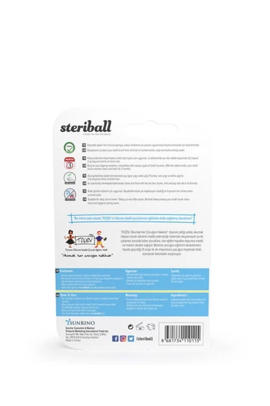Steriball Çocuklar İçin Hijyenik Aslanlı Diş Fırçası Koruma Kabı - 3