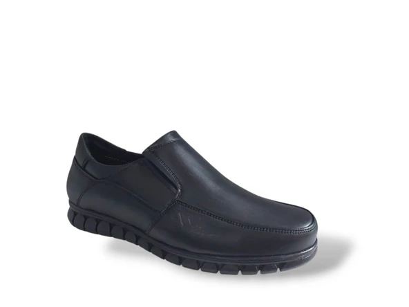 Zerhan 2026 Erkek Siyah Hakiki Deri Makosen Ayakkabı 38 39 - Resim 2