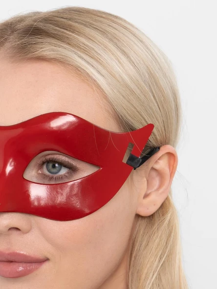 Kırmızı Renk Masquerade Kostüm Partisi Venedik Balo Maskesi - 4