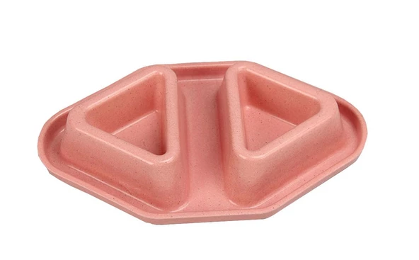 Bobo Bambu İkili Taşma Önleyici Mama ve Su Kabı BO-3170 230 ML Pembe