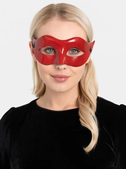 Kırmızı Renk Masquerade Kostüm Partisi Venedik Balo Maskesi - 5