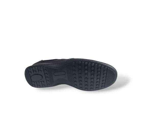 Zerhan 2024 Erkek Siyah Bağcıklı Hakiki Deri Ayakkabı - Resim 5