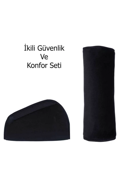 fame aksesuar Araba Emniyet Kemeri Yastığı Oto Kemer Küçültme Seti Çocuk Baş Boyun Yastığı Kemer Daraltıcı 2li Set - 3