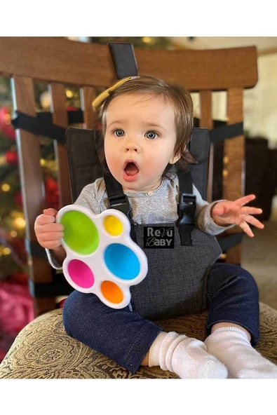 RevuBaby Portatif Kumaş Mama Sandalyesi Taşınabilir Ayarlanabilir Mama Sandalyesi - 3