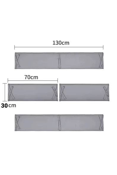 RevuBaby 4 Parça Beşik Kenar Koruyucu  Bebek Çocuk  Yatak kenar  Yumuşatıcı 70x130 CM - 3