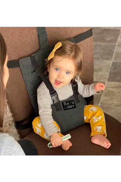 RevuBaby Portatif Kumaş Mama  Sandalyesi Taşınabilir Ayarlanabilir Mama Sandalyesi - 2