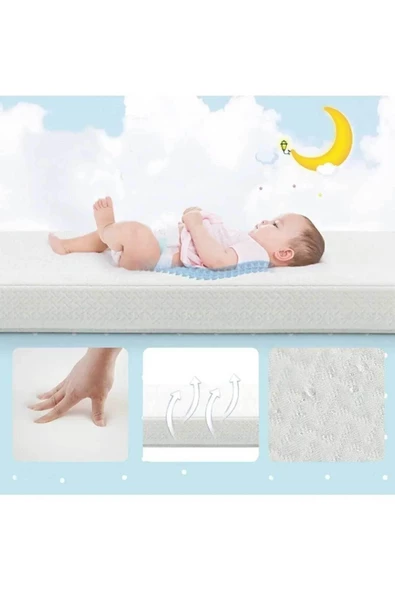 RevuBaby Ortopedik Cotton Bebek Yatağı Park Beşik Yatağı Çocuk Yatakları Oyun Parkı Yatağı - Resim 5
