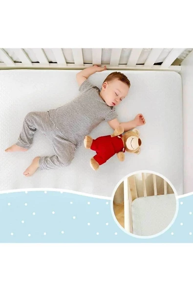 RevuBaby Ortopedik Cotton Bebek Yatağı Park Beşik Yatağı Çocuk Yatakları Oyun Parkı Yatağı - Resim 6