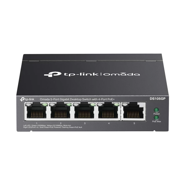 Tp-Link Omada DS105GP 5-Port Gigabit Desktop Switch with 4-Port PoE+(65W)