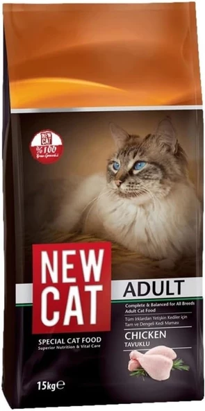 NewCat Tavuklu Yetişkin Kedi Maması 15 KG