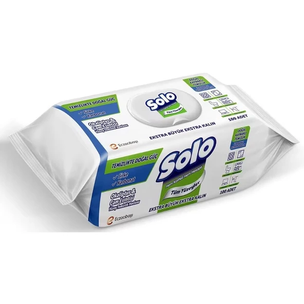 Solo Yüzey Temizleme Mendili Doğal Güç Okalıptsu-Çam 100'lü