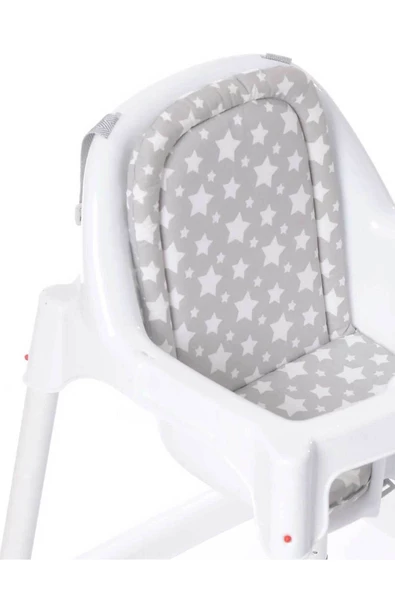 RevuBaby Portatif Mama Sandalyesi Minderi  Mama Sandalyesi Yumuşatıcı Gri Yıldızlar - 2
