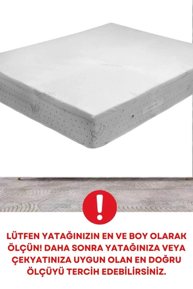 RevuBaby Lastikli Ortopedik Yıkanabilir Kılıflı Visko Yatak Şiltesi Yatak Pedi Uyku Pedi Topper - 4
