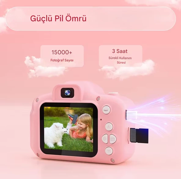 Çift Lens Selfie Kamera Dijital Çocuk Kamerası 20MP  1080P HD - 4