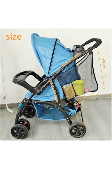 RevuBaby Pusetler için Yan Askı File Çantası Puset filesi  Bebek Arabası Sepeti - 3