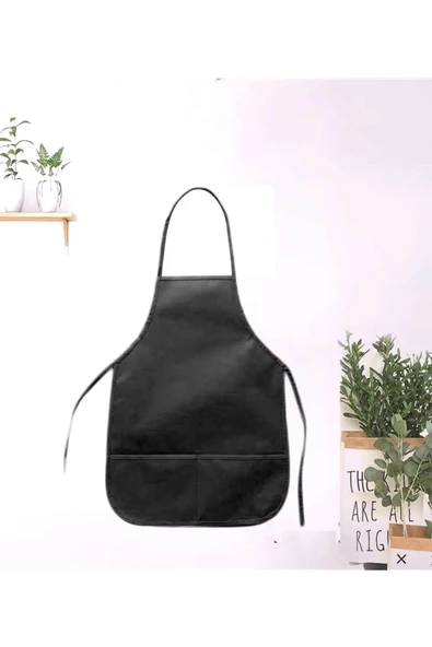 RevuBaby Çocuk Aktivite Önlüğü Boyana Önlüğü  Kirlenme Önleyici Önlük siyah  6 Adet - 4