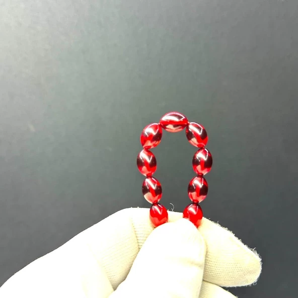 Beyzi Model 8-11mm Sıkma Ateş Kehribar Zaza Tesbih - 2