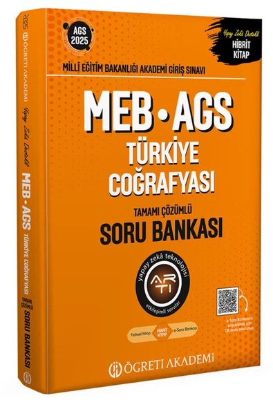 Öğreti 2025 MEB-AGS Türkiye Coğrafyası Tamamı Çözümlü Soru Bankası