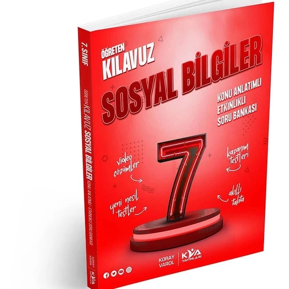 KORAY VAROL YAYINLARI 7.SINIF SOSYAL BİLGİLER ÖĞRETEN KLAVUZ KONU ANLATIMLI ETKİNLİKLİ SORU BANKASI
